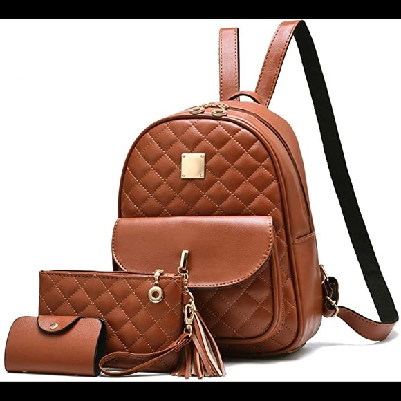 Handbags - New Womens 3 Piece Purse Wallet Wristlet Waterproof Leather Set